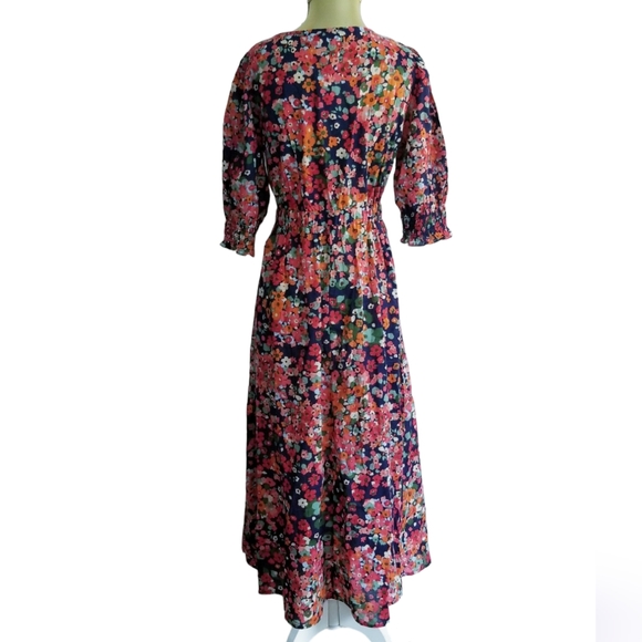 Floral Cut-Out Front Midi Dress - Picture 10 of 16